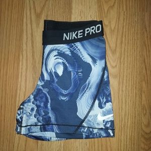 Blue marble Nike Pros
